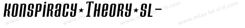 konspiracy Theory sl字体转换